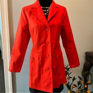 Sz 6-8 NWT Bright Orange Trench Coat Size 6-8 Style & Co. from Macy’s